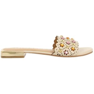 Sandalia Plana de piel con tachas GIOSEPPO