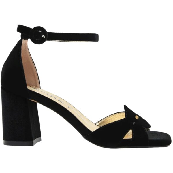 Sandalia Tacón de Terciopelo Azarey modelo 459K613 en color negro