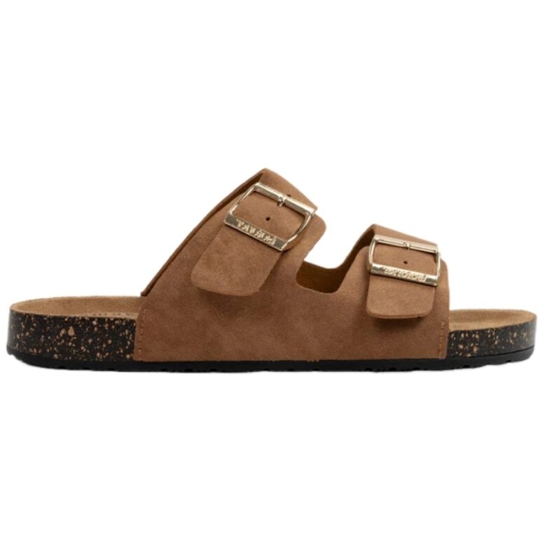 Sandalias Bio Alemanas Basic Comfort Isotoner modelo 94202 en color camel