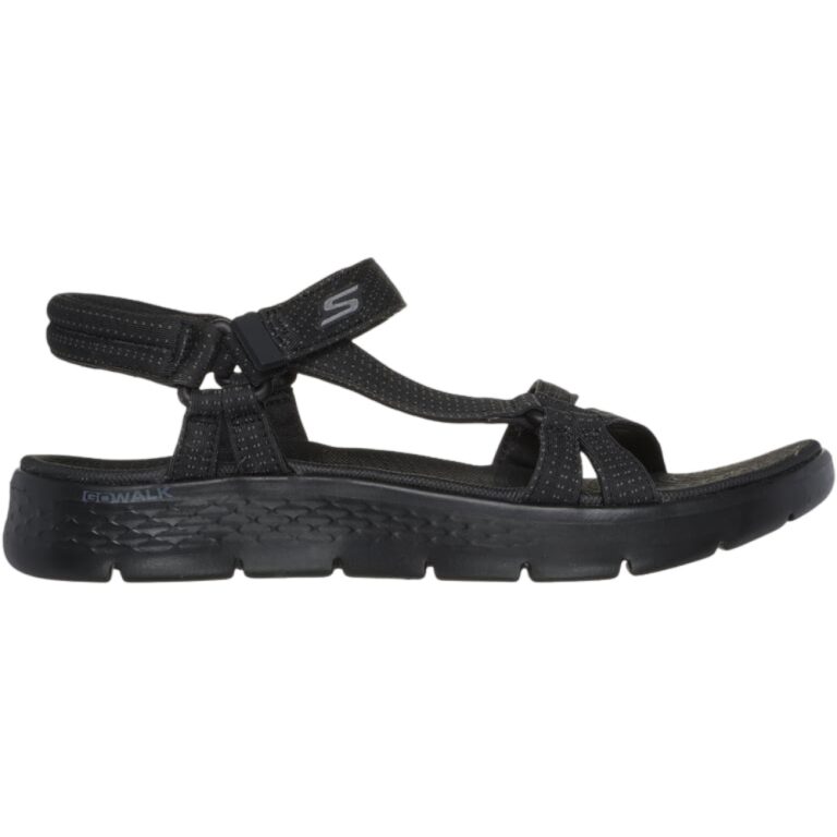 Sandalias Go Walk Velcro Skechers modelo 141451 en color full black