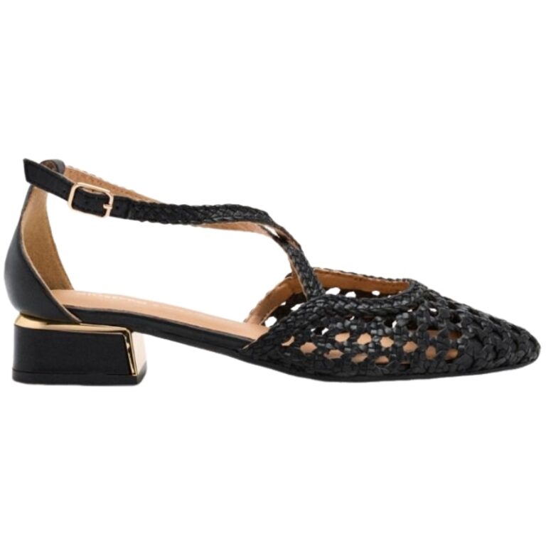 Sandalias Leticia Cruz Piel Trenzada GIOSEPPO modelo 75560 en color negro