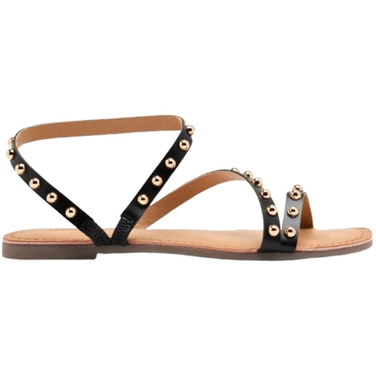 Sandalias Romanas Tachas Piel Necedah GIOSEPPO modelo 75077 en color negro