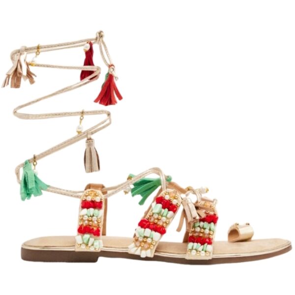 Sandalias con abalorios cuerdas pìel Nuba GIOSEPPO modelo 75565 en color multicolor