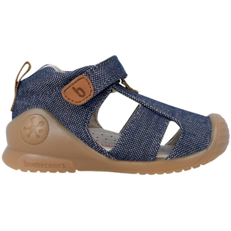 Sandalias de lona con puntera Biomecanics modelo 242188 en color azul