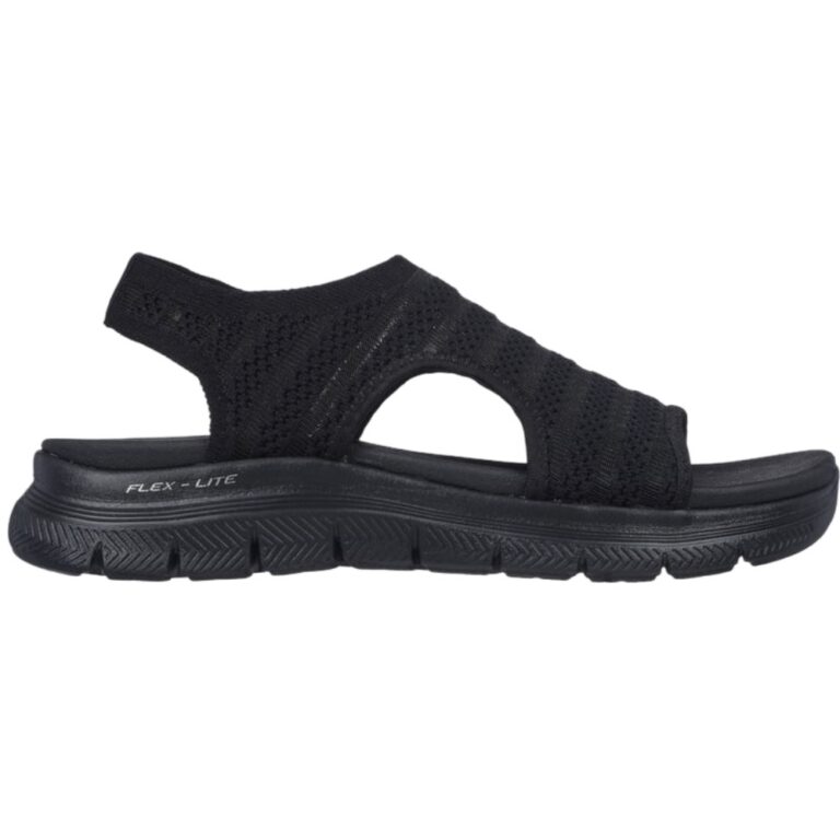 Sandalias textiles Skechers Comfort modelo 119479 en color full black