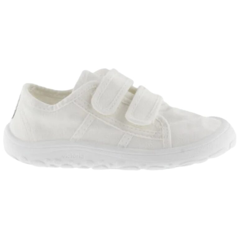 Zapatillas Barefoot Basket Lona Velcro Victoria modelo 1370111 en color blanco