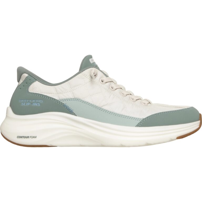 Zapatillas Slip-Ins Foam Contour Skechers modelo 150404 en color beige/verde