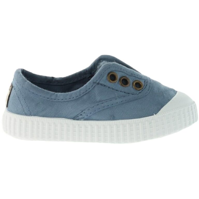 Zapatillas Victoria de Lona Elástico para niños modelo 106627 en color azul