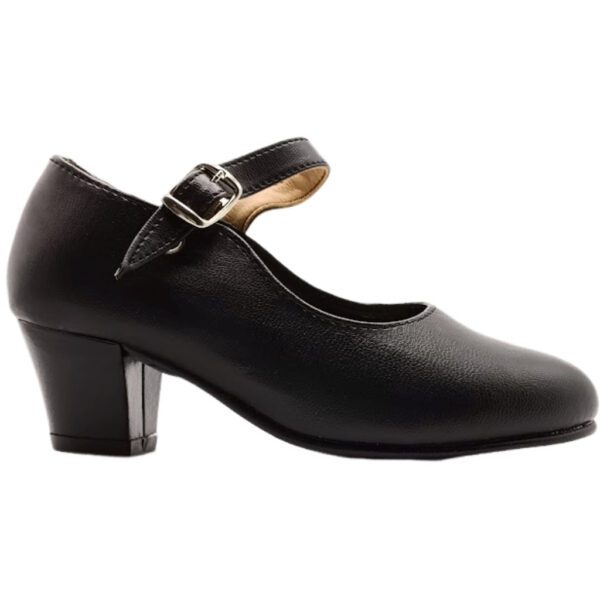 Zapato de Flamenca Negro Sevillana Made in Spain modelo FLAMENCA NEGRA en color negro
