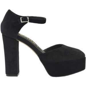 Zapatos Platafor.y Tacón Alto terciopelo Azarey