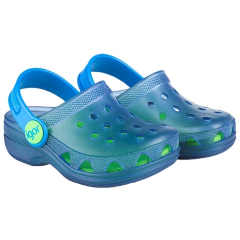 Zuecos de piscina Poppy Igor modelo S10116 en color turquesa
