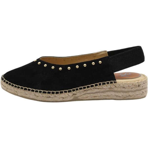 Alpargata Elastic Serraje Tachas Salvi modelo 1320160048 en color negro