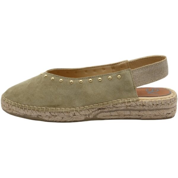 Alpargata Elastic Serraje Tachas Salvi modelo 1320160056 en color kaki