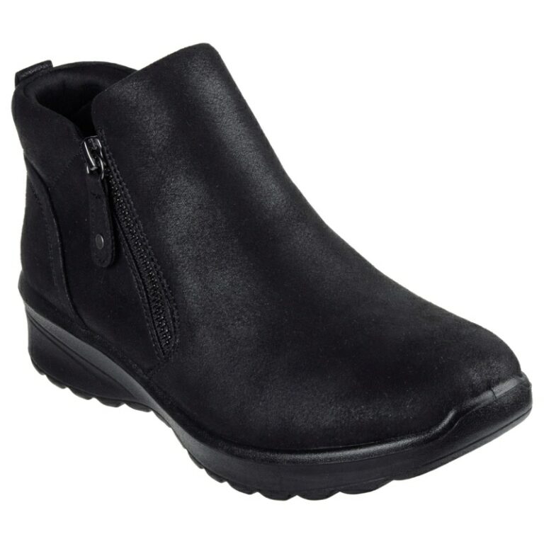 Botines de piel para mujer con cremallera Skechers modelo 158952 en color negro