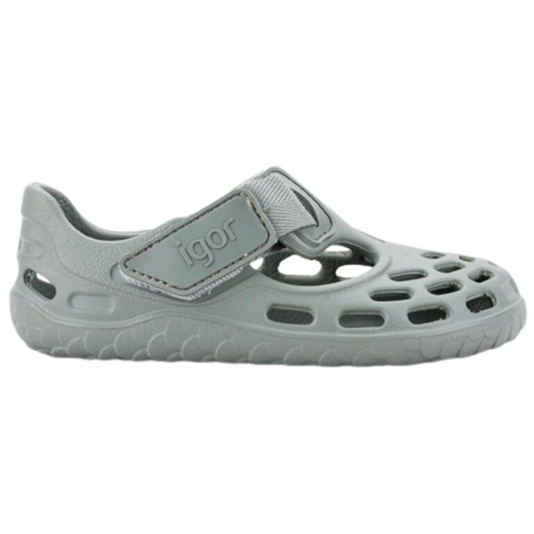 Cangrejeras Barefoot Velcro Croc Tijuca modelo S10365 en color verde