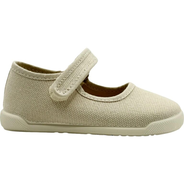 Merceditas Barefoot de Algodón para niña De Pablos modelo 5007 en color crudo