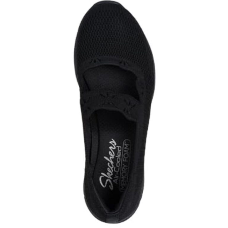 Merceditas Cómodas Elastic cuña Mujer Skechers modelo 159078 en color full black