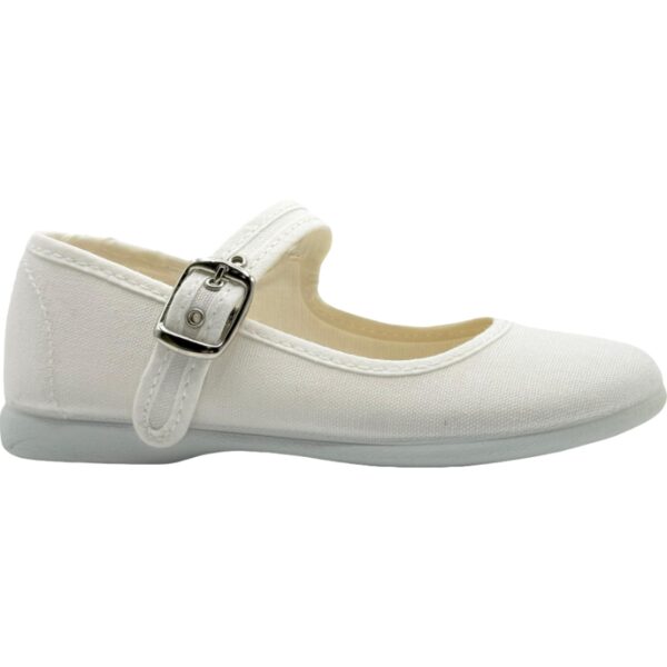 Merceditas Niña Lona Pique Escotada modelo 1189-01 en color blanco