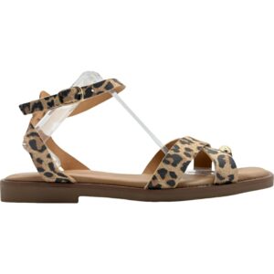Sandalias Estampadas de Piel con Adorno De Pablos