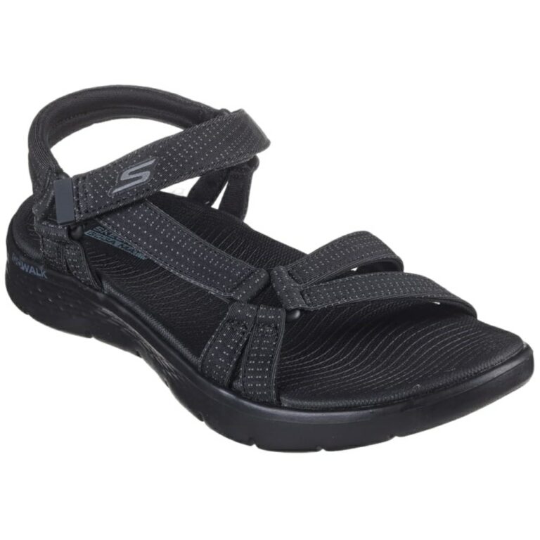 Sandalias Go Walk Velcro Skechers modelo 141451 en color full black