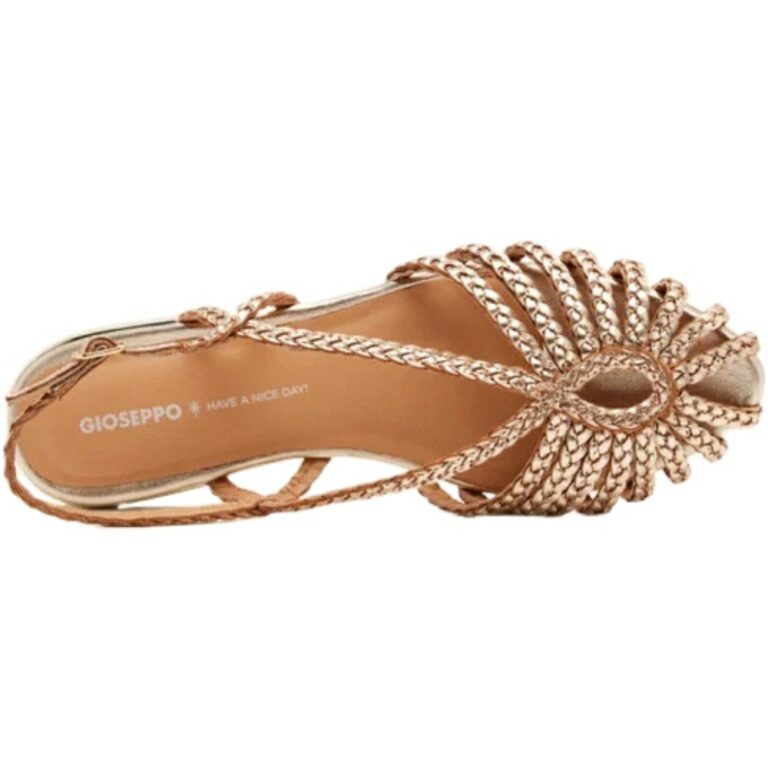 Sandalias Piel Trenzada Hingham GIOSEPPO modelo 75440 en color platino