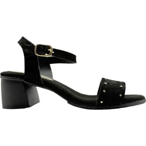 Sandalias de Tacón Madera Banda Serraje De Pablos