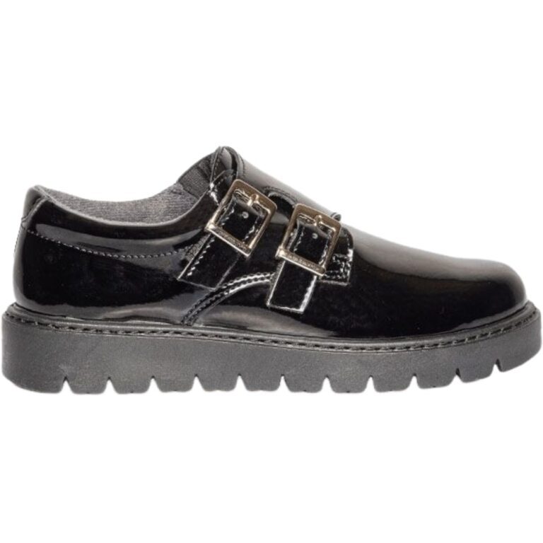 Zapato Blucher de charol con hebillas Titanitos modelo LORENZA en color negro