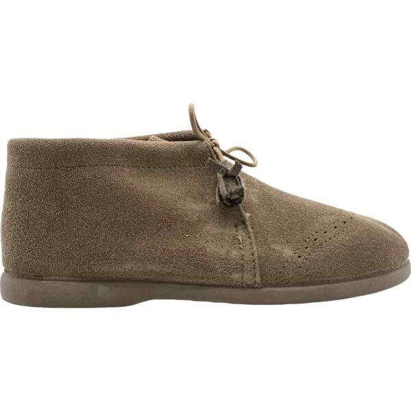 Botas Serraje Picada Cordón modelo 1179 en color taupe