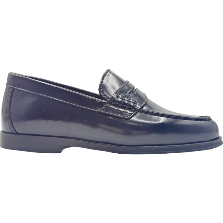 Mocasín Castellano Piel Brillante De Pablos modelo 60F en color marino