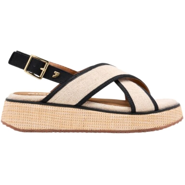 Sandalias Lynne Textil Cruz Plataforma GIOSEPPO modelo 75488 en color negro
