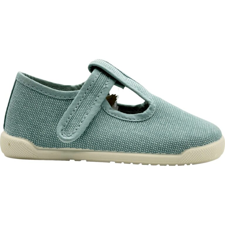 Zapatillas Pepitos de Algodón Barefoot De Pablos modelo 5008 en color aguamarina