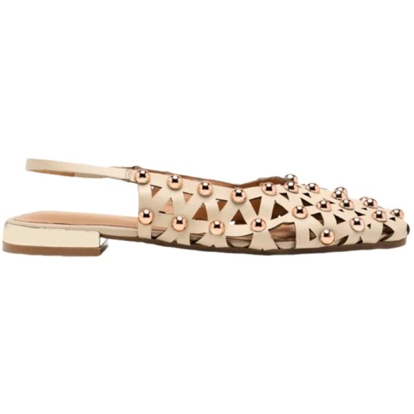 Bailarina Tachas Piel Destalonada Calamus GIOSEPPO modelo 75135 en color beige