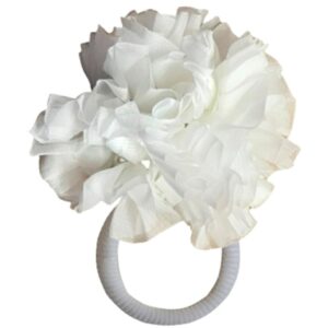 Goma Coletero Moña Flor Clavel Cuini