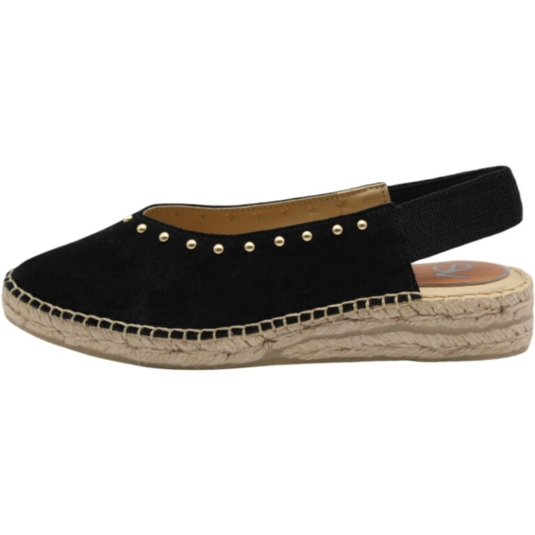 Alpargata Elastic Serraje Tachas Salvi modelo 1320160048 en color negro
