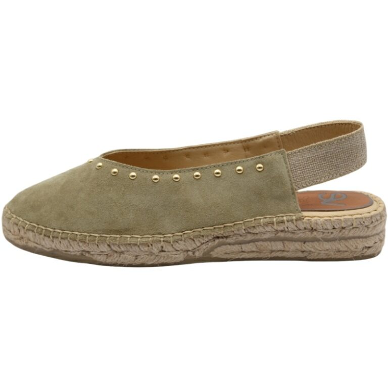 Alpargata Elastic Serraje Tachas Salvi modelo 1320160056 en color kaki