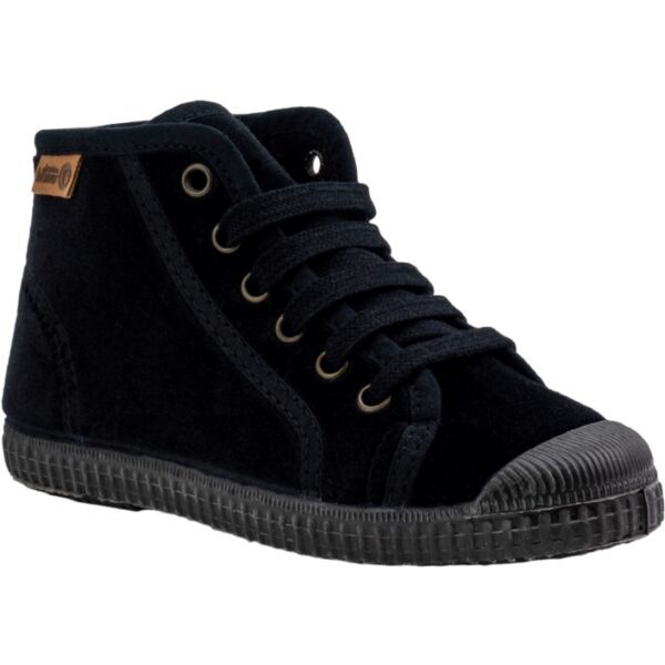 Botas de Terciopelo con Cordones Natural World modelo 534 en color negro