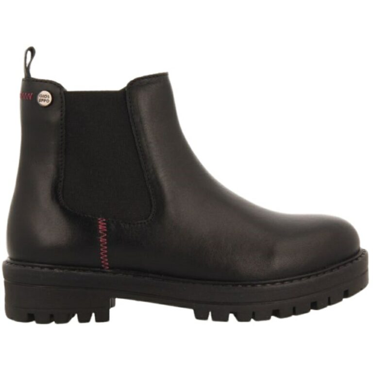 Botines de Piel para niño y niña elastic GIOSEPPO modelo 70678 en color negro