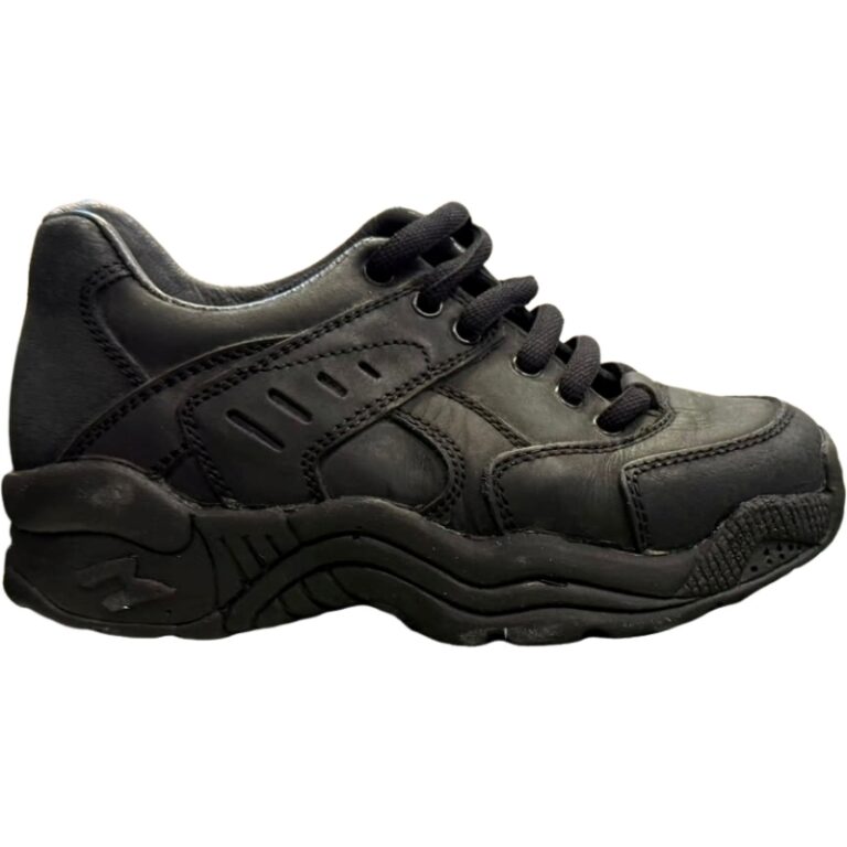Deportivas Ortopédicas Piel Full Black Mendivil modelo 31072cordon en color negro