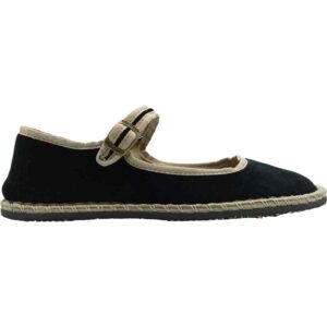 Merceditas de terciopelo con hebilla easy-on