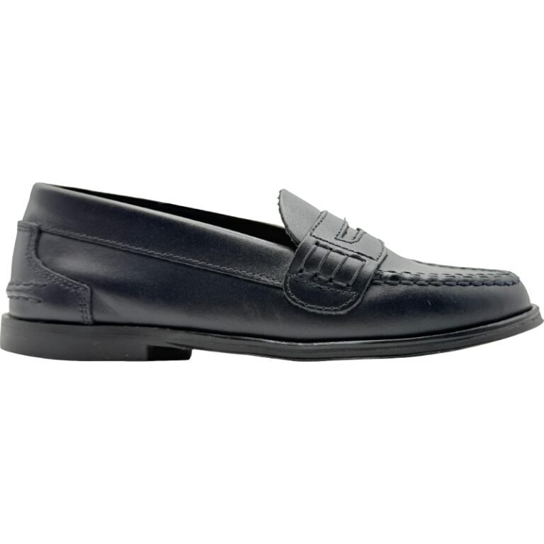 Mocasín Castellano Escotado Piel Mate De Pablos modelo 5081 en color marino