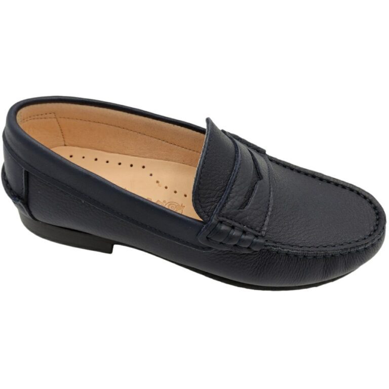 Mocasín de Piel Blandito Veraniego modelo 459 en color marino