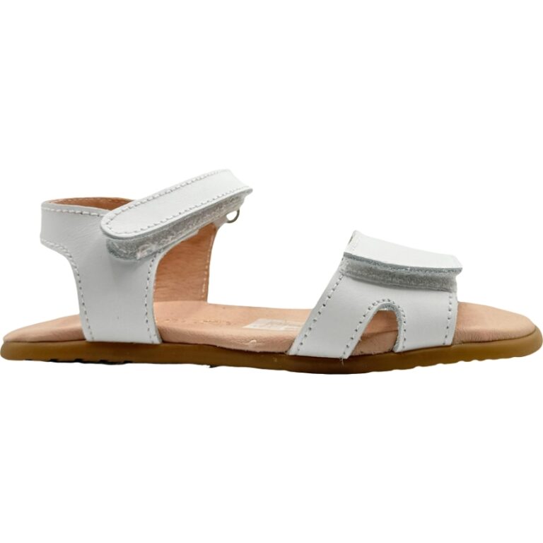 Sandalias Barefoot Piel dos velcros De Pablos modelo ALBA en color blanco