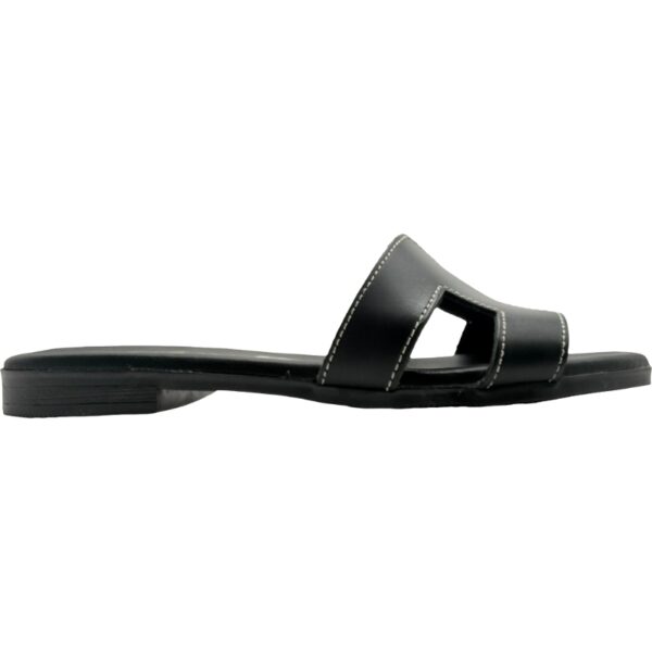 Sandalias Slipper Hebilla Adorno Piel De Pablos modelo 5566 en color negro