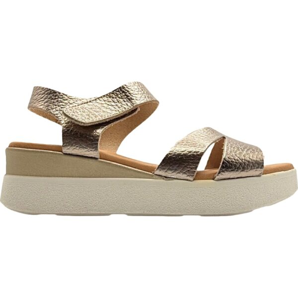 Sandalias Sport Soft Velcro Cava De Pablos modelo 5673 en color dorado