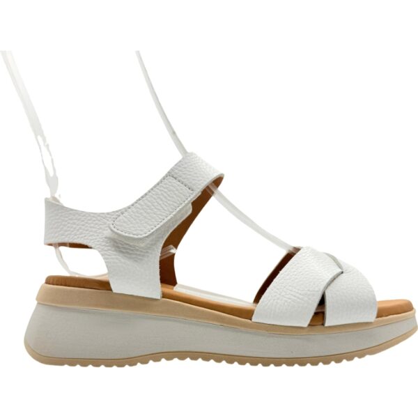 Sandalias Velcro Cruz Sport Soft De Pablos modelo 5662 en color blanco
