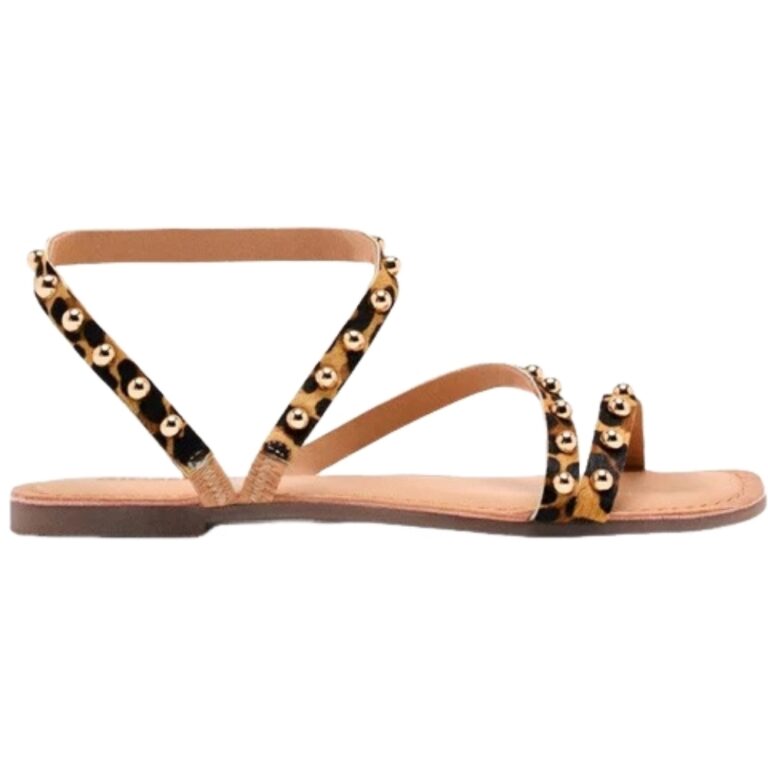 Sandalias de piel estampado Ogema GIOSEPPO modelo 75447 en color leopardo