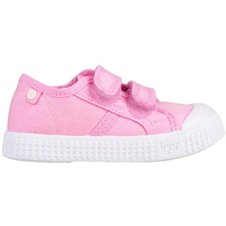 Zapatilla de lona Berri Velcro Igor modelo S10199 en color rosa
