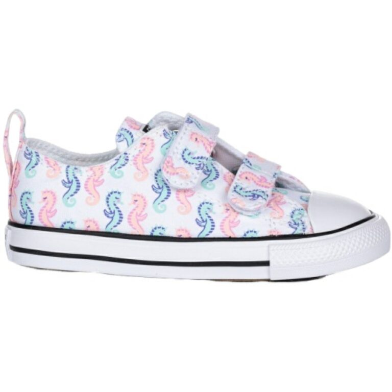 Zapatillas Converse Velcro Lona Caballitos de mar modelo 772751C en color blanco