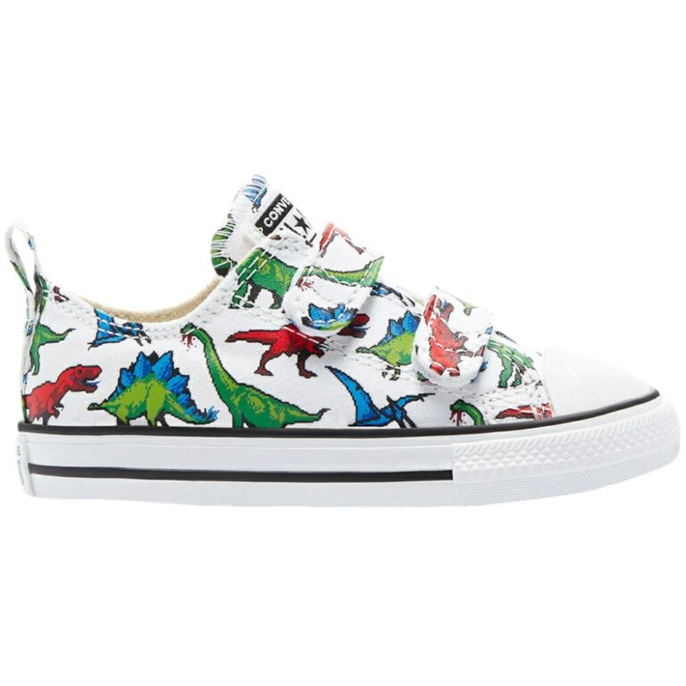 Zapatillas Converse Velcro Lona Estampado Dinos modelo 770166C en color multicolor