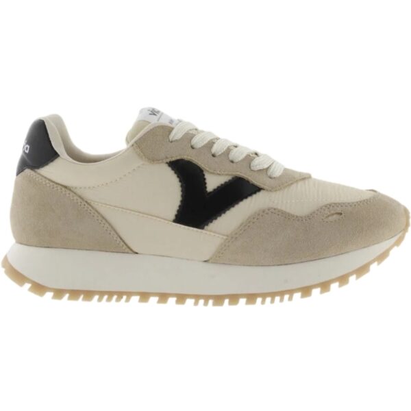 Zapatillas de Mujer Cuña Dentada Viento Victoria modelo 1157107 en color beige